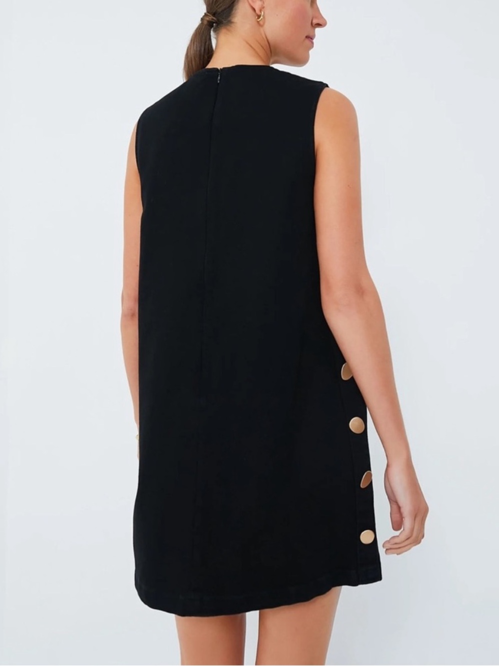 Tuckernuck Hyacinth House Black Twill Button Bitsy Dress - Picture 6 of 16
